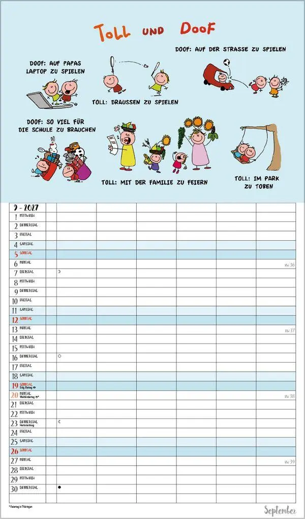 Bild: 9783819305429 | Unsere Familie ist die beste! 2027 | Verlag Korsch | Kalender | 14 S.
