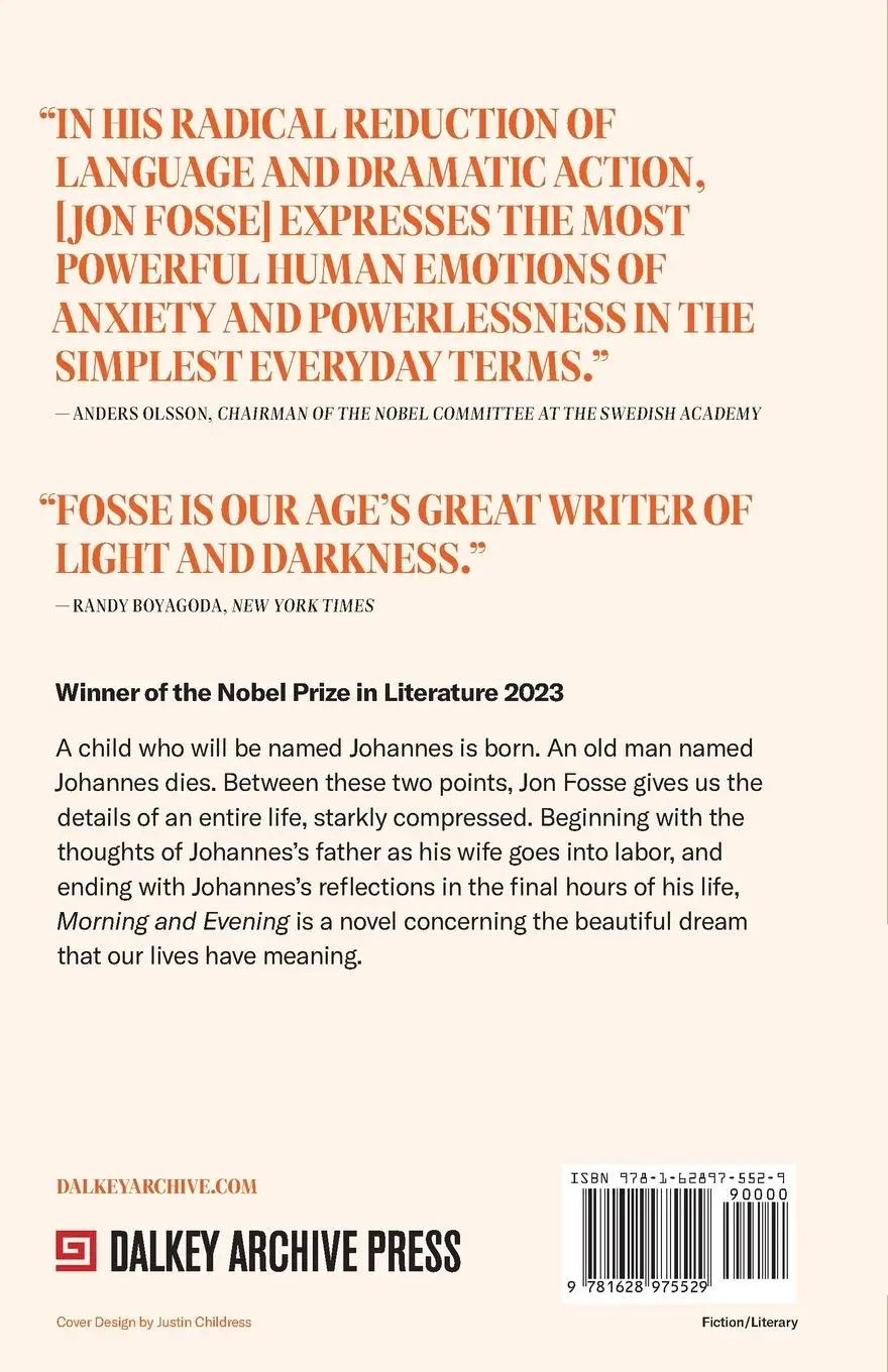 Rückseite: 9781628975529 | Morning and Evening | Jon Fosse | Taschenbuch | Englisch | 2024