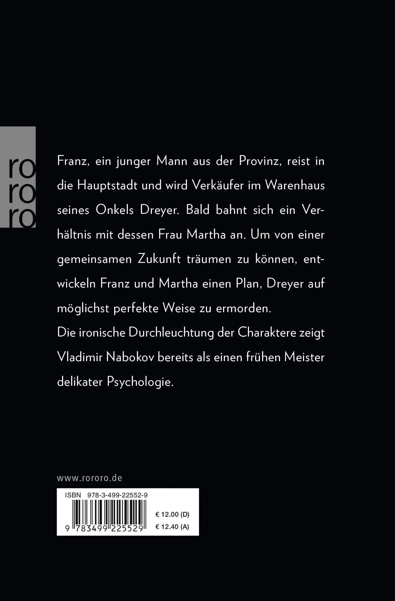 Rückseite: 9783499225529 | König Dame Bube | Vladimir Nabokov | Taschenbuch | 414 S. | Deutsch