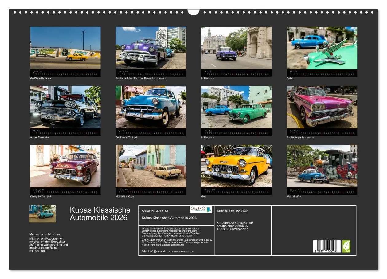 Bild: 9783516045529 | Kubas Klassische Automobile 2026 (Wandkalender 2026 DIN A2 quer),...