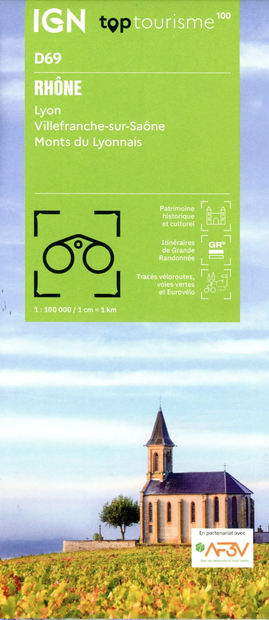 Cover: 9782758555629 | 69 Rhône | 1:100000 | (Land-)Karte | IGN Top 100 départemental | 2024
