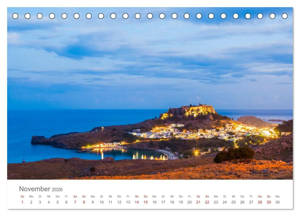 Bild: 9783457875629 | RHODOS Impressionen (Tischkalender 2026 DIN A5 quer), CALVENDO...