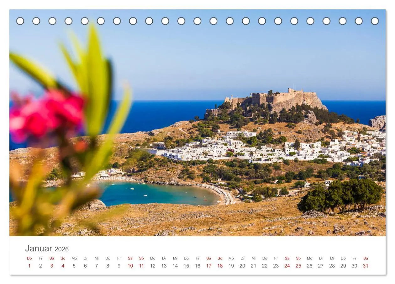 Bild: 9783457875629 | RHODOS Impressionen (Tischkalender 2026 DIN A5 quer), CALVENDO...