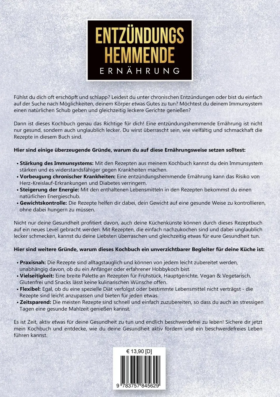 Rückseite: 9783757845629 | Entzündungshemmende Ernährung | Nina Vogt | Taschenbuch | 112 S.