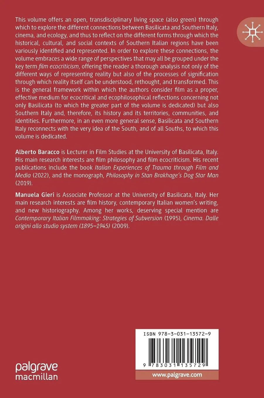 Rückseite: 9783031135729 | Basilicata and Southern Italy Between Film and Ecology | Gieri (u. a.)