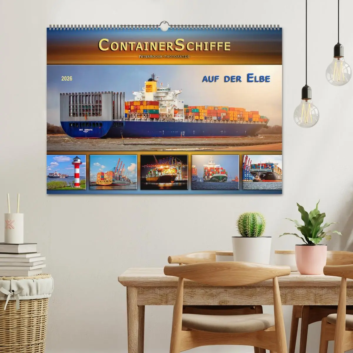 Bild: 9783457865729 | Containerschiffe auf der Elbe (Wandkalender 2026 DIN A2 quer),...