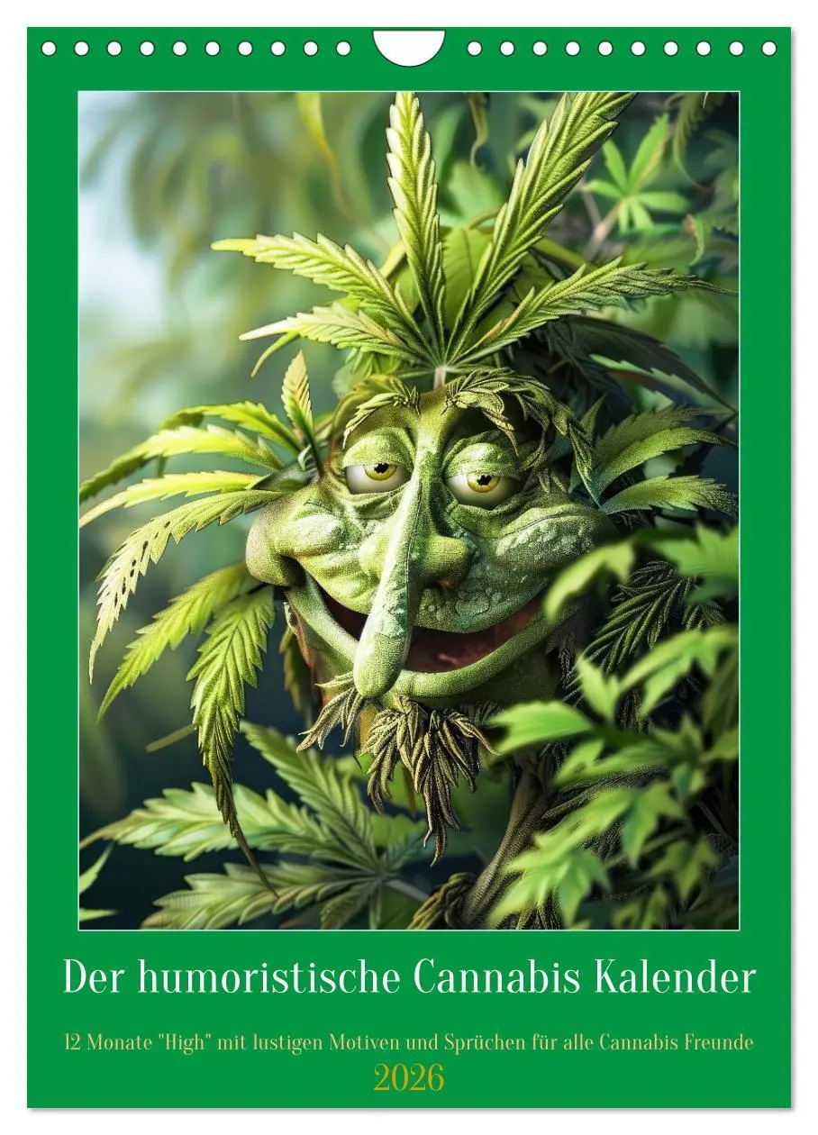 Cover: 9783516265729 | Der humoristische Cannabis Kalender (Wandkalender 2026 DIN A4...