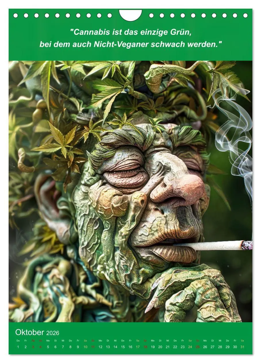 Bild: 9783516265729 | Der humoristische Cannabis Kalender (Wandkalender 2026 DIN A4...