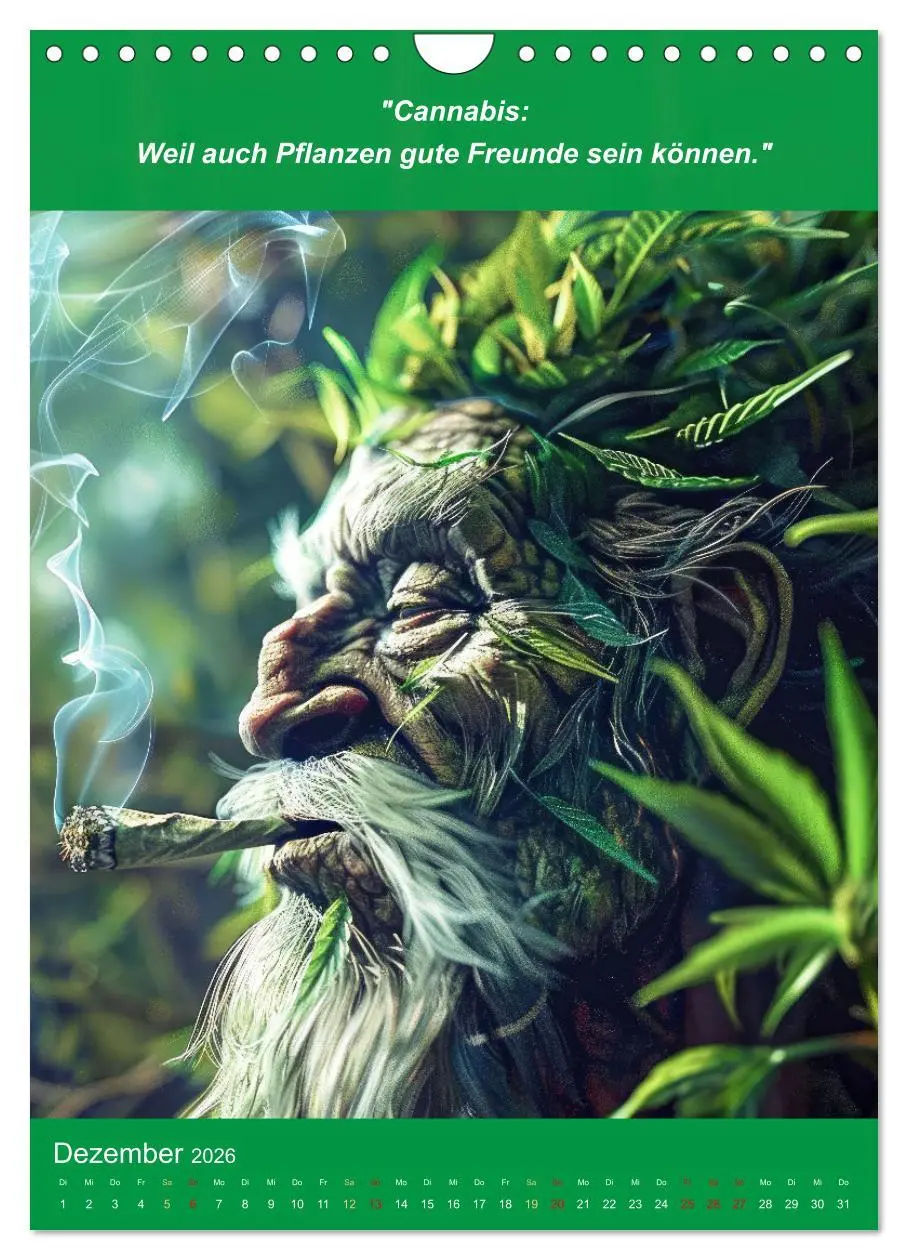 Bild: 9783516265729 | Der humoristische Cannabis Kalender (Wandkalender 2026 DIN A4...