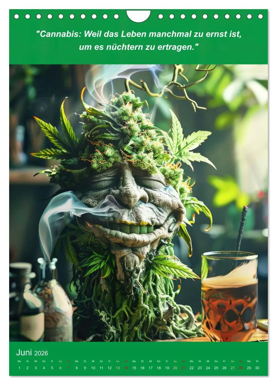 Bild: 9783516265729 | Der humoristische Cannabis Kalender (Wandkalender 2026 DIN A4...