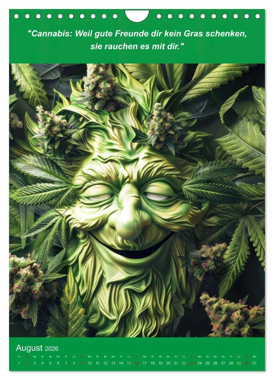 Bild: 9783516265729 | Der humoristische Cannabis Kalender (Wandkalender 2026 DIN A4...