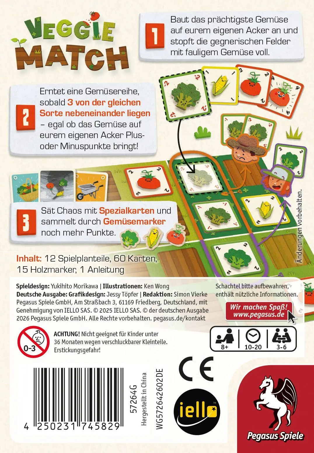 Bild: 4250231745829 | Veggie Match | Spiel | 57264G | Deutsch | 2026 | Pegasus Spiele GmbH