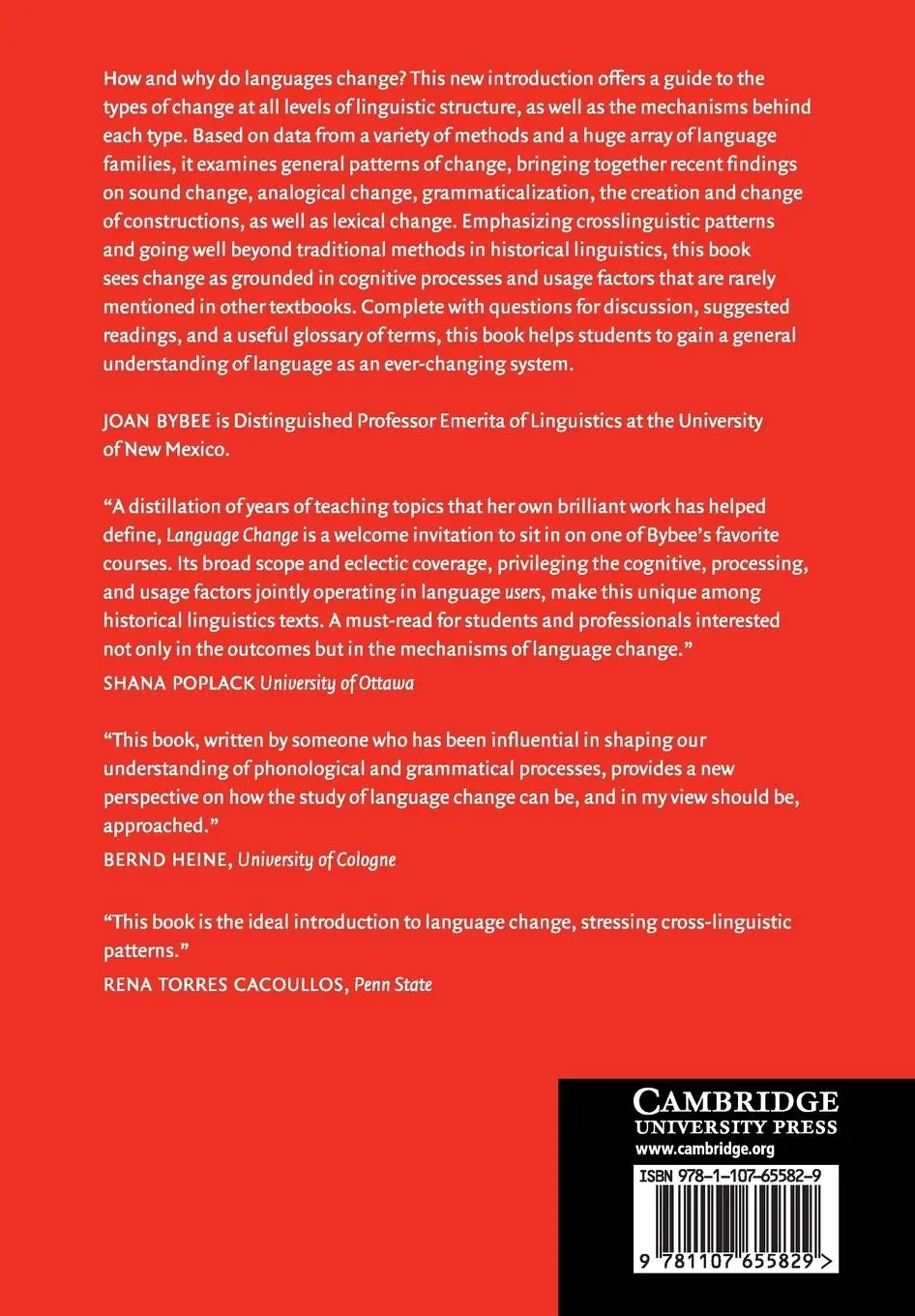 Rückseite: 9781107655829 | Language Change | Joan Bybee | Taschenbuch | Kartoniert / Broschiert