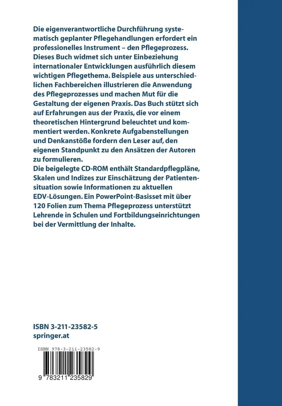 Rückseite: 9783211235829 | Praxishandbuch Pflegeprozess | Lernen - Verstehen - Anwenden | Buch