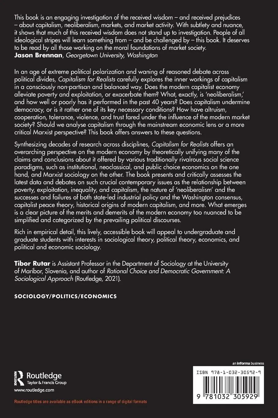 Rückseite: 9781032305929 | Capitalism for Realists | Virtues and Vices of the Modern Economy