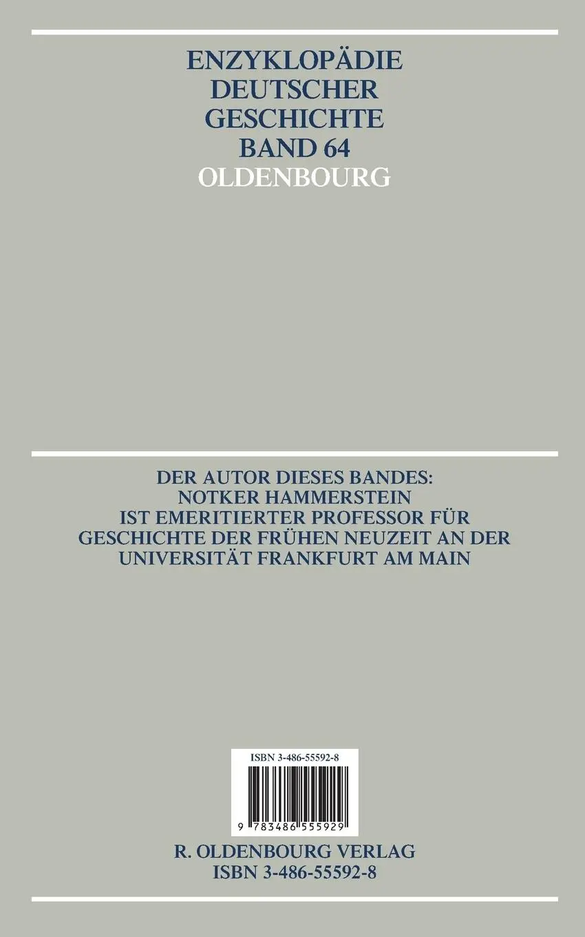 Rückseite: 9783486555929 | Bildung und Wissenschaft vom 15. bis zum 17. Jahrhundert | Hammerstein