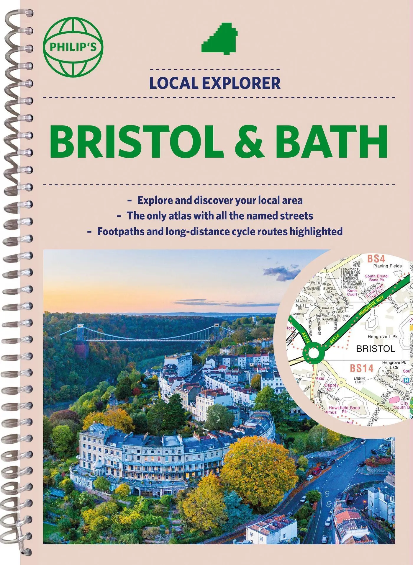 Cover: 9781849076029 | Philip's Local Explorer Street Atlas Bristol and Bath | Philip's Maps