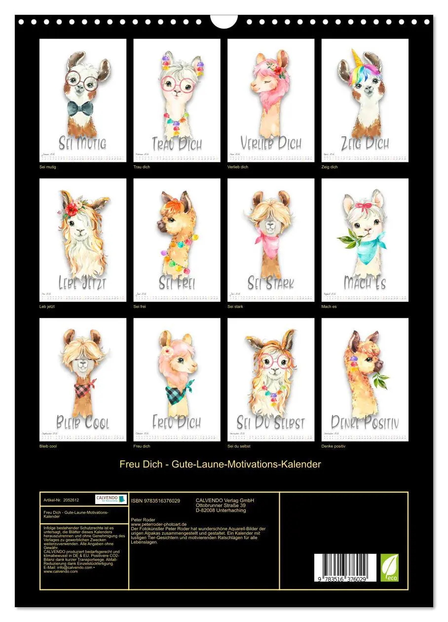 Bild: 9783516376029 | Freu Dich - Gute-Laune-Motivations-Kalender (Wandkalender 2026 DIN...