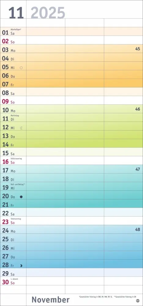 Bild: 9783756406029 | Bunte Wochen Planer für 2 2025 | Kalender | Spiralbindung | Deutsch