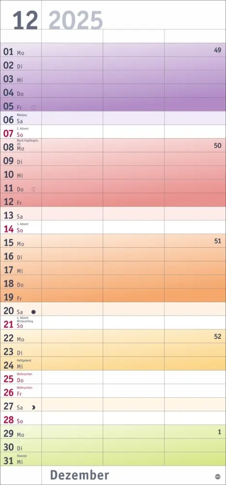 Bild: 9783756406029 | Bunte Wochen Planer für 2 2025 | Kalender | Spiralbindung | Deutsch