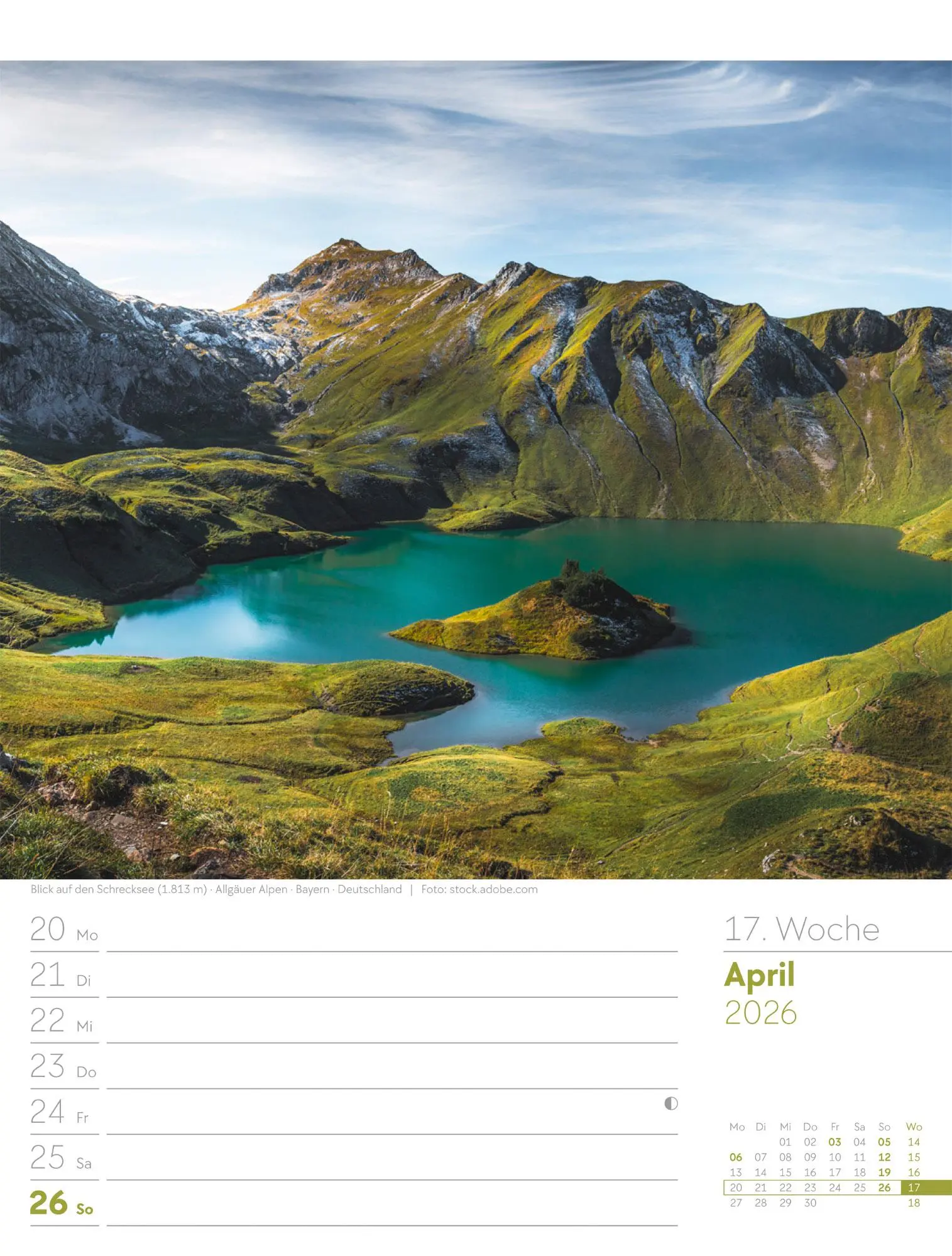 Bild: 9783838436029 | Faszination Alpenwelt - Wochenplaner Kalender 2026 | GmbH | Kalender