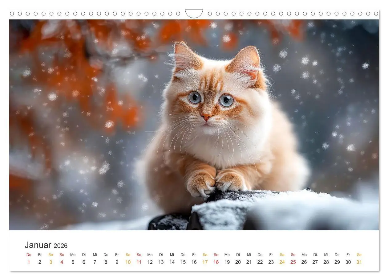 Bild: 9783457276129 | Katzen - Kalender für alle Miezenfans (Wandkalender 2026 DIN A3...