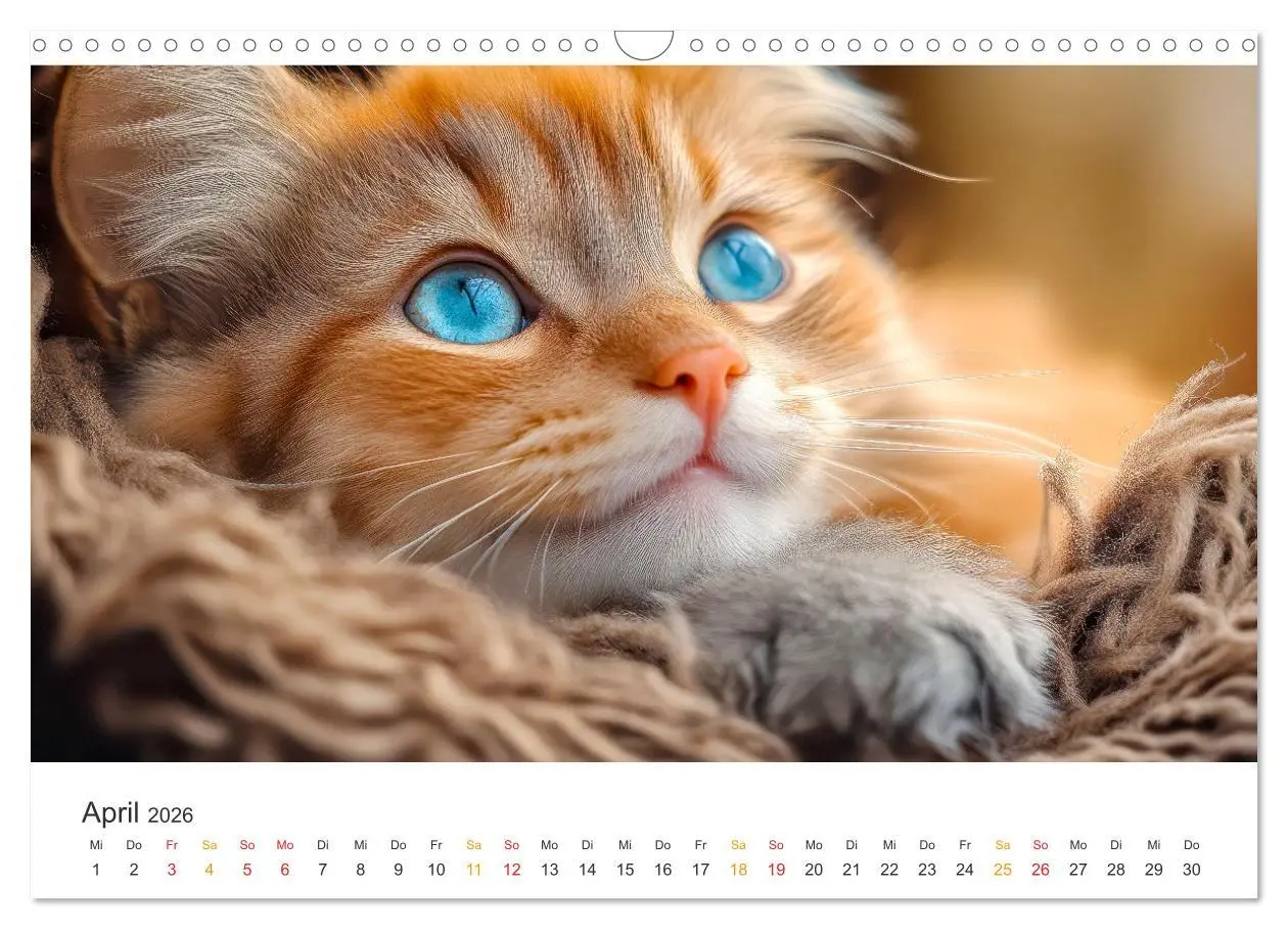 Bild: 9783457276129 | Katzen - Kalender für alle Miezenfans (Wandkalender 2026 DIN A3...