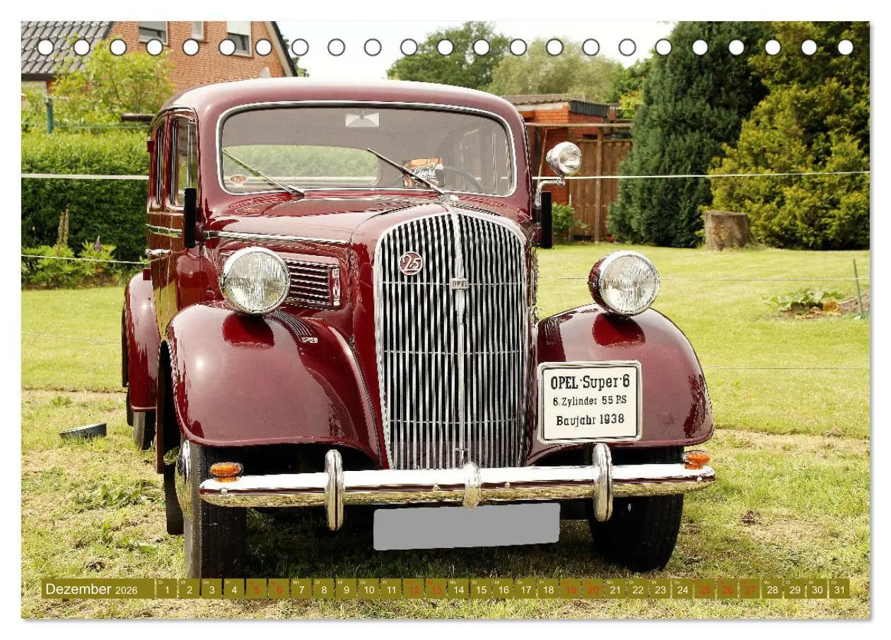 Bild: 9783457726129 | Opel Oldtimer mit dem Blitz (Tischkalender 2026 DIN A5 quer),...