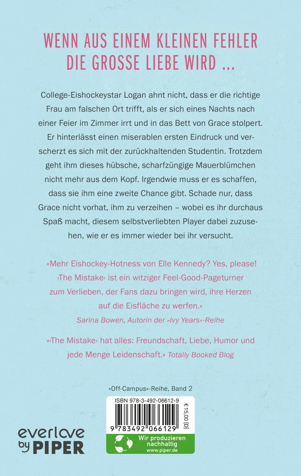 Rückseite: 9783492066129 | The Mistake - Niemand ist perfekt | Elle Kennedy | Taschenbuch | 2024