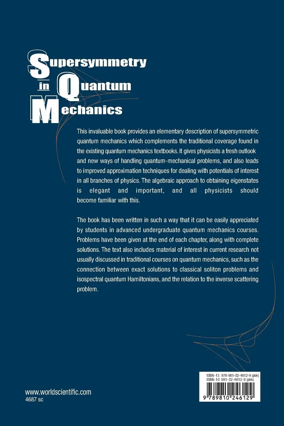 Rückseite: 9789810246129 | SUPERSYMMETRY IN QUANTUM MECHANICS | Cooper Fred | Taschenbuch | 2001