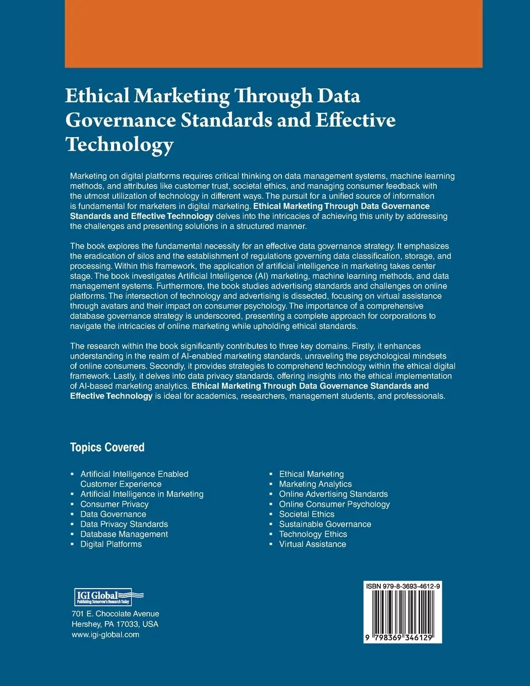 Rückseite: 9798369346129 | Ethical Marketing Through Data Governance Standards and Effective...