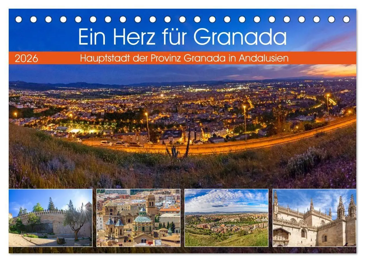 Cover: 9783516666229 | Ein Herz für Granada (Tischkalender 2026 DIN A5 quer), CALVENDO...