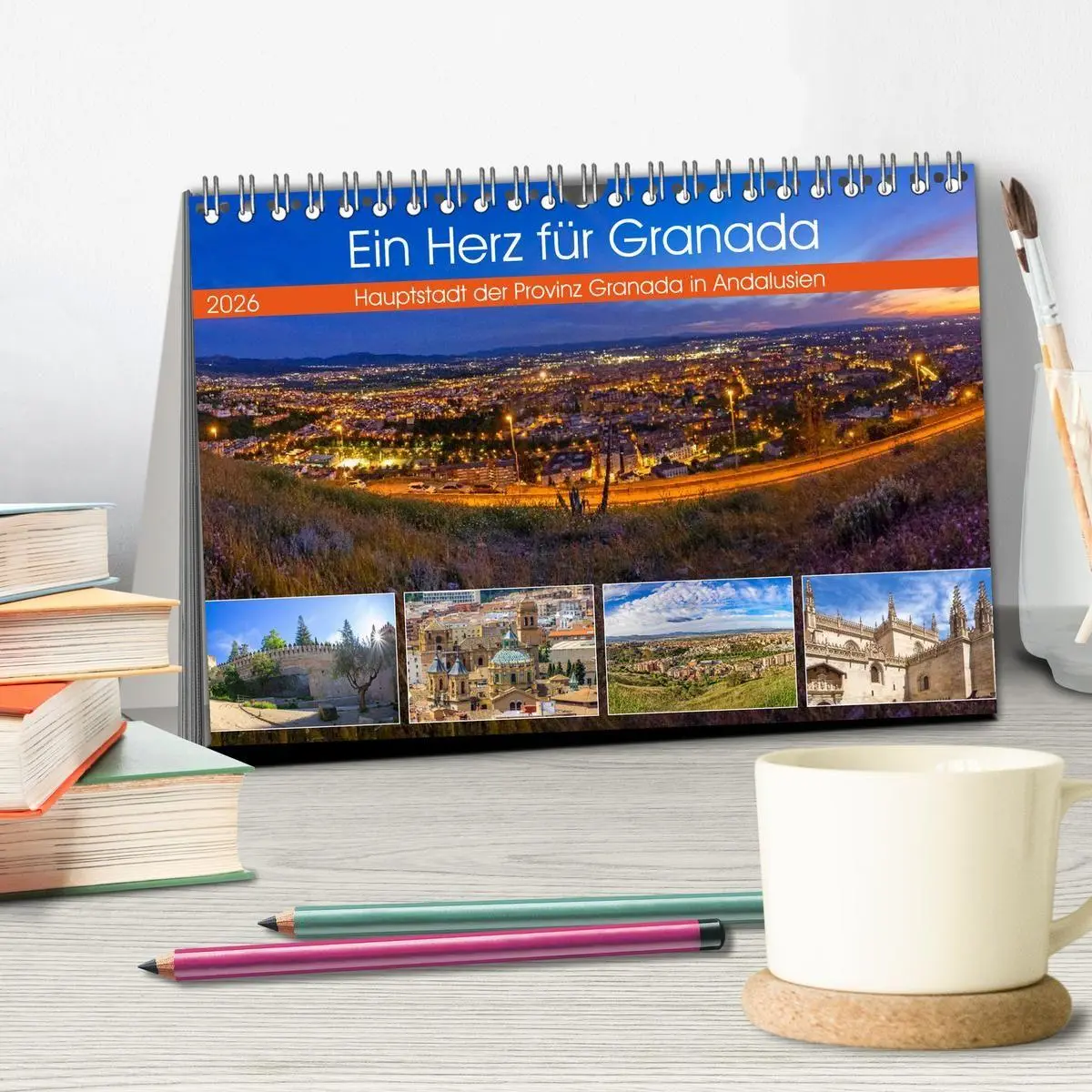 Bild: 9783516666229 | Ein Herz für Granada (Tischkalender 2026 DIN A5 quer), CALVENDO...