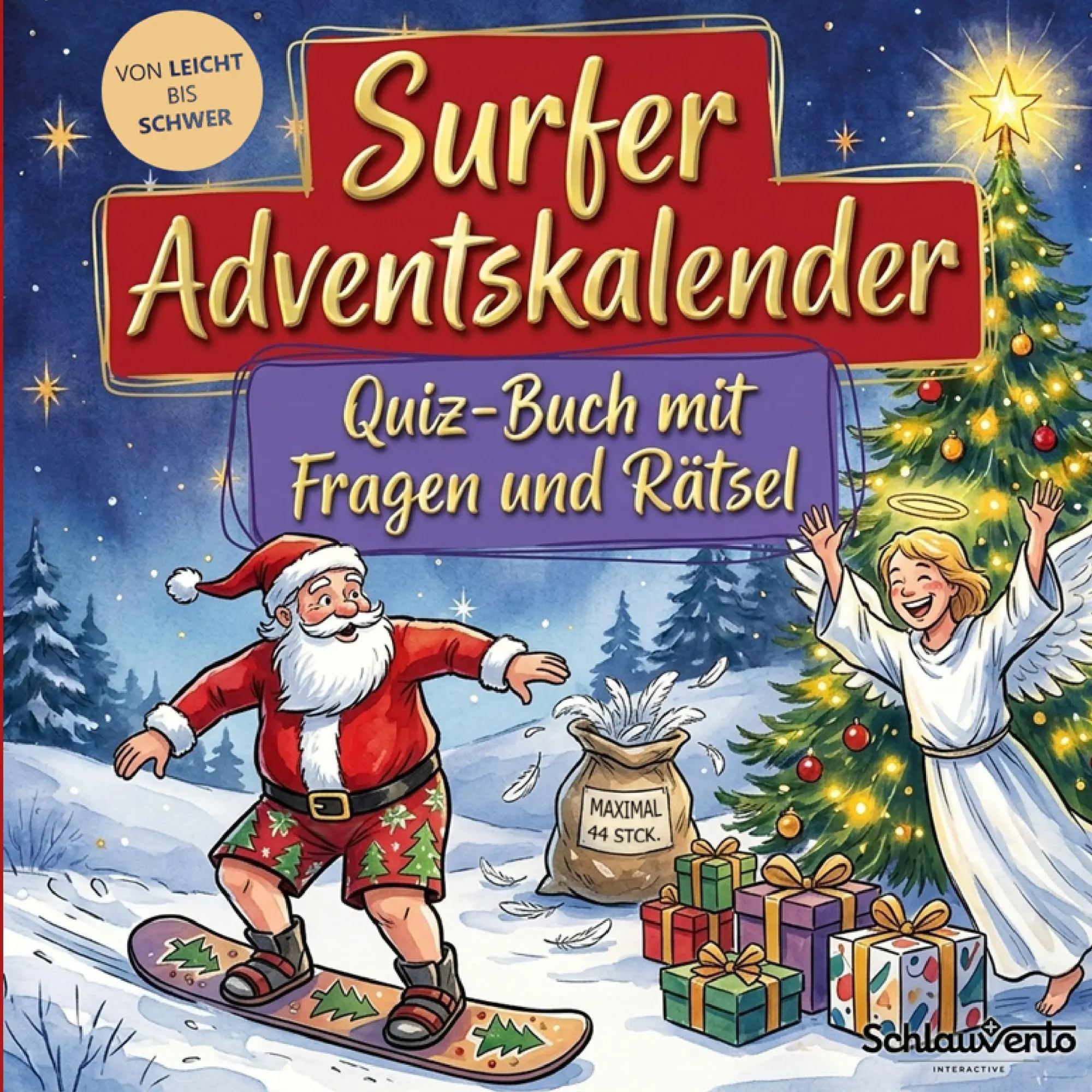Cover: 9783693196229 | Surfer-Adventskalender: Quiz-Buch mit Fragen und Rätsel | Interactive