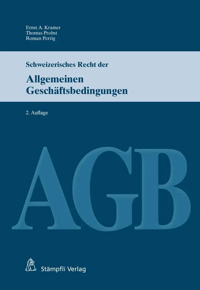 Cover: 9783727226229 | Schweizerisches Recht der Allgemeinen Geschäftsbedingungen (AGB) | L