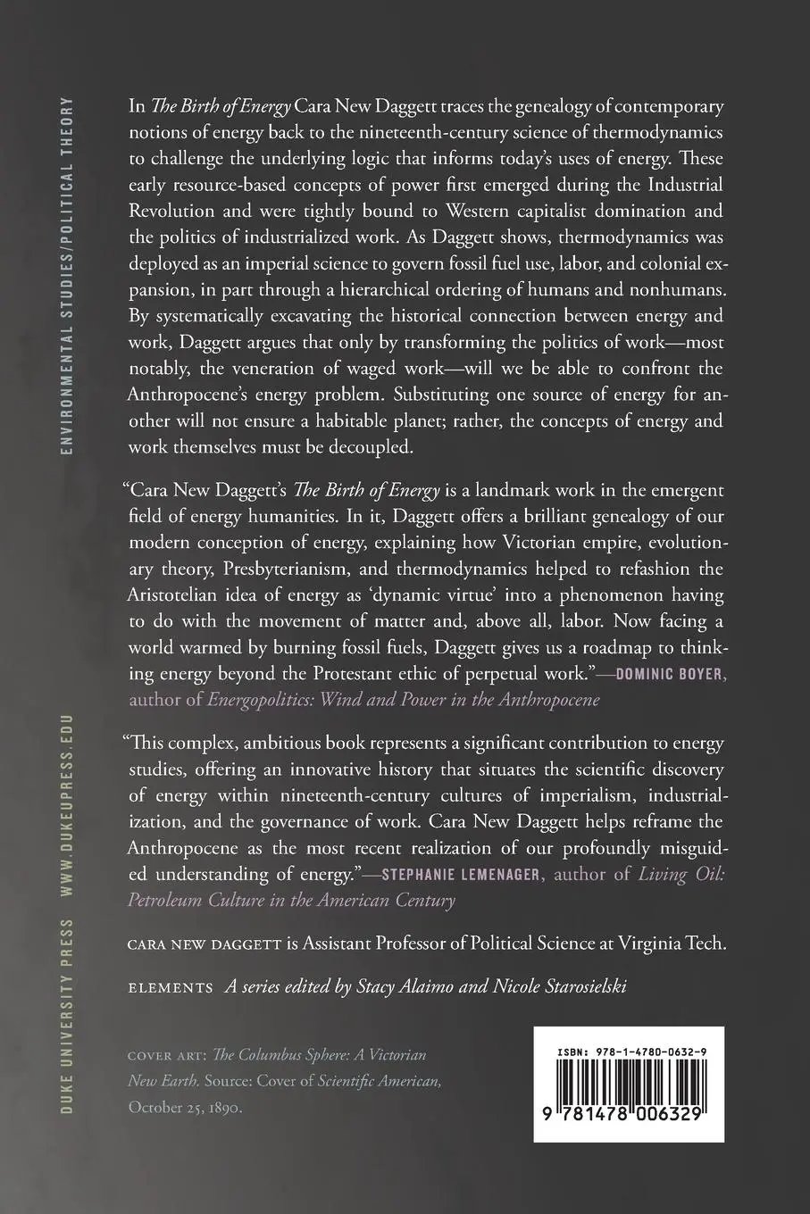 Rückseite: 9781478006329 | The Birth of Energy | Cara New Daggett | Taschenbuch | Englisch | 2019