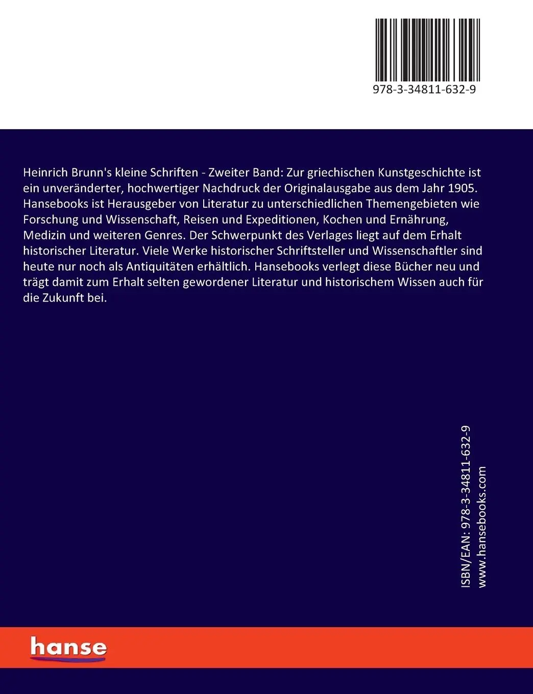 Rückseite: 9783348116329 | Heinrich Brunn's kleine Schriften | Heinrich Bulle (u. a.) | Buch