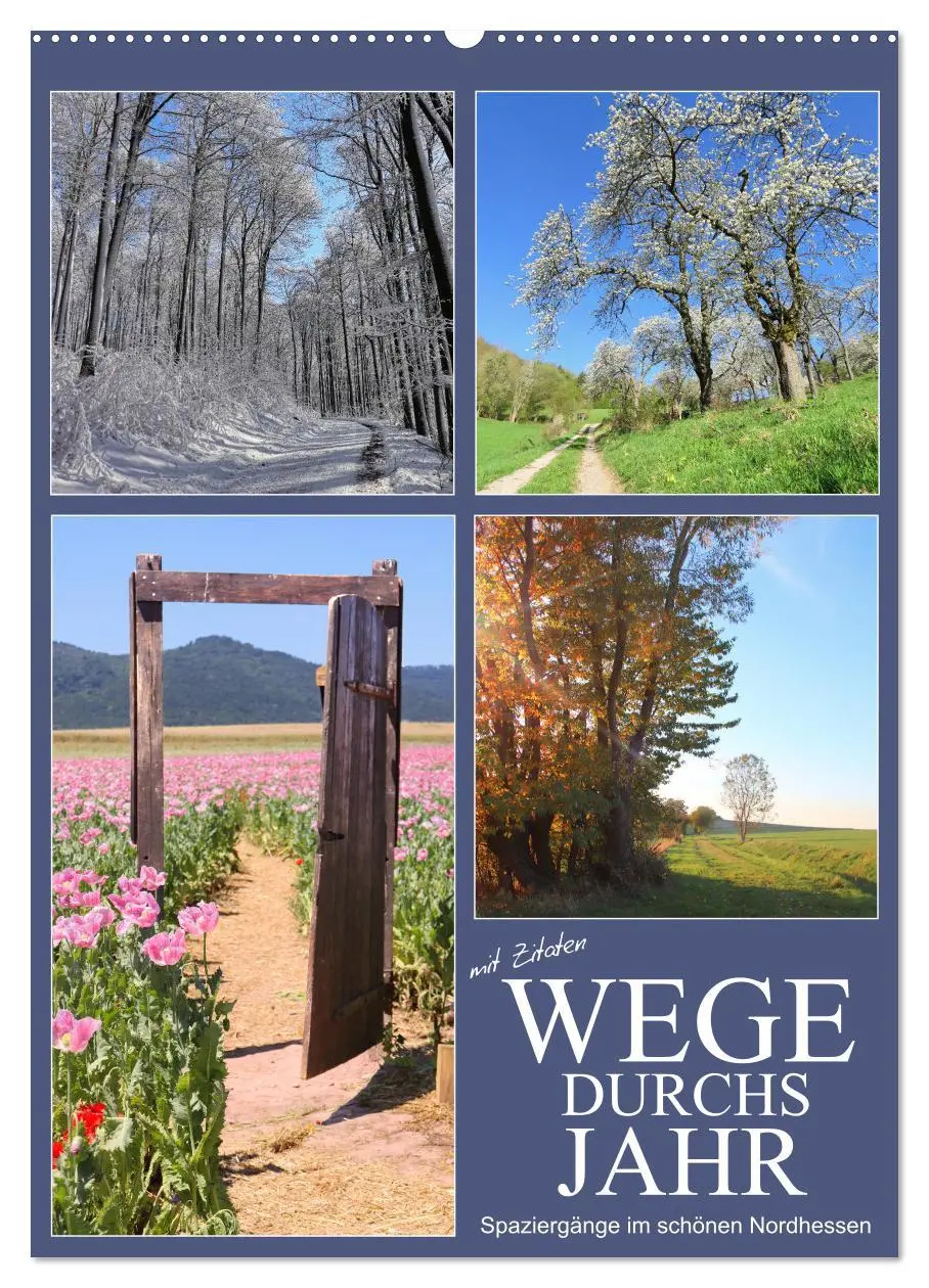 Cover: 9783516416329 | Wege durchs Jahr - Spaziergänge im schönen Nordhessen (Wandkalender...