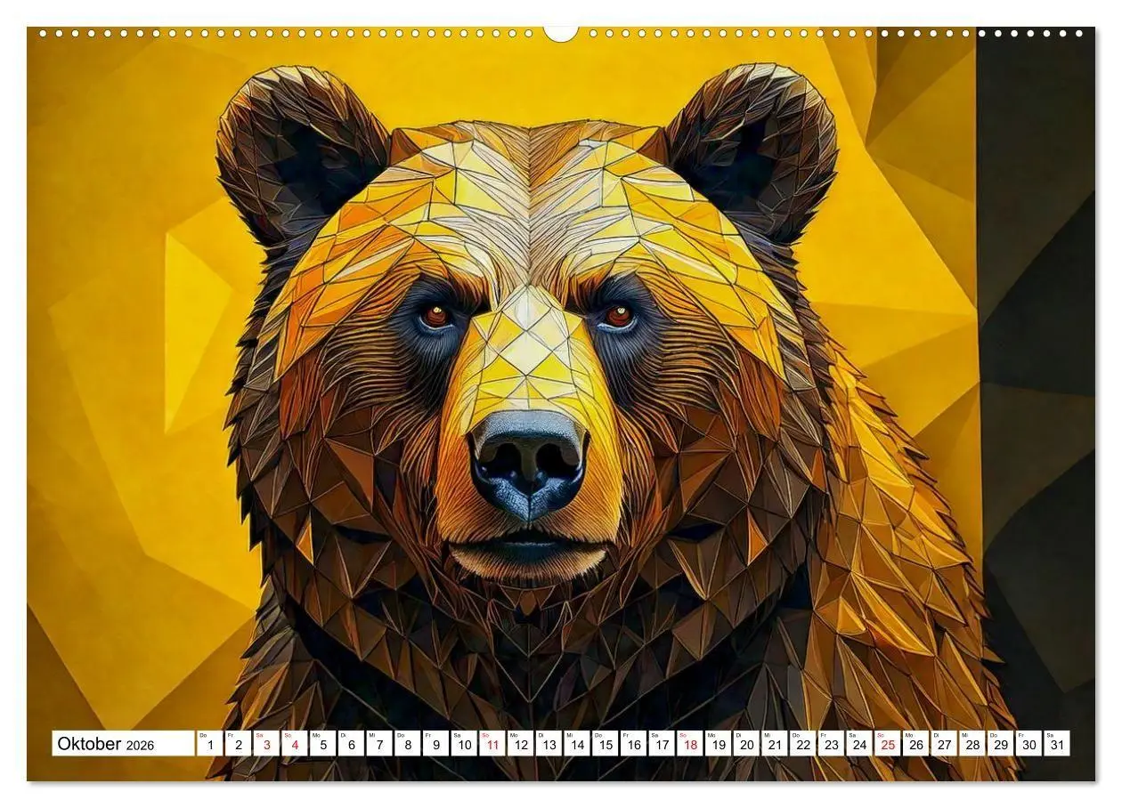 Bild: 9783516726329 | Low Poly Wildlife (Wandkalender 2026 DIN A2 quer), CALVENDO...