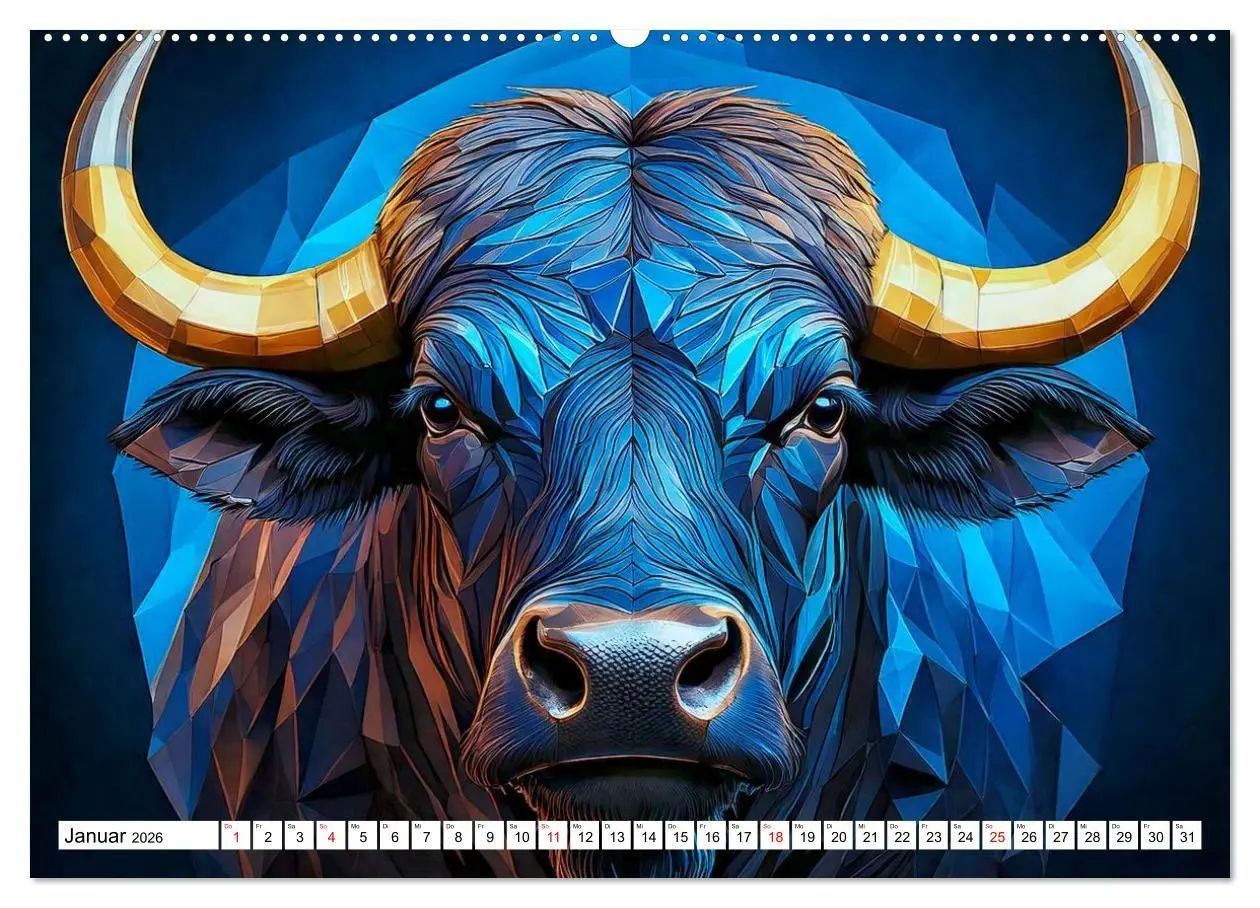 Bild: 9783516726329 | Low Poly Wildlife (Wandkalender 2026 DIN A2 quer), CALVENDO...