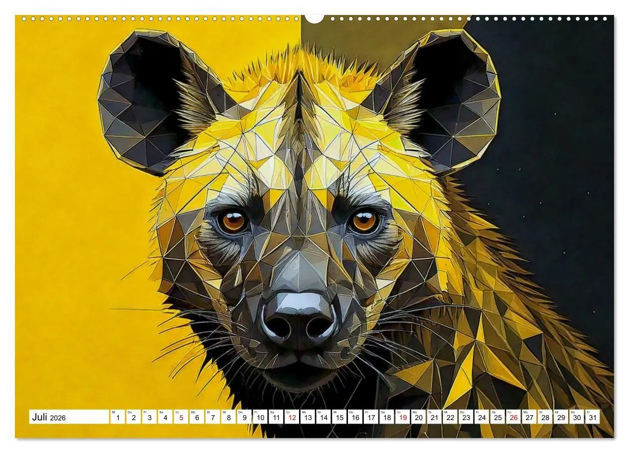 Bild: 9783516726329 | Low Poly Wildlife (Wandkalender 2026 DIN A2 quer), CALVENDO...