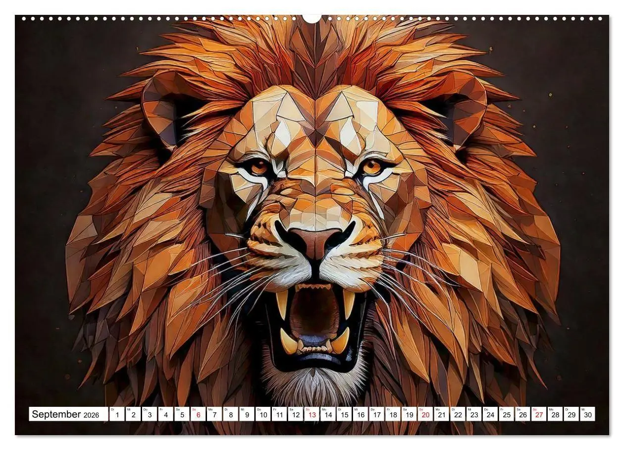 Bild: 9783516726329 | Low Poly Wildlife (Wandkalender 2026 DIN A2 quer), CALVENDO...