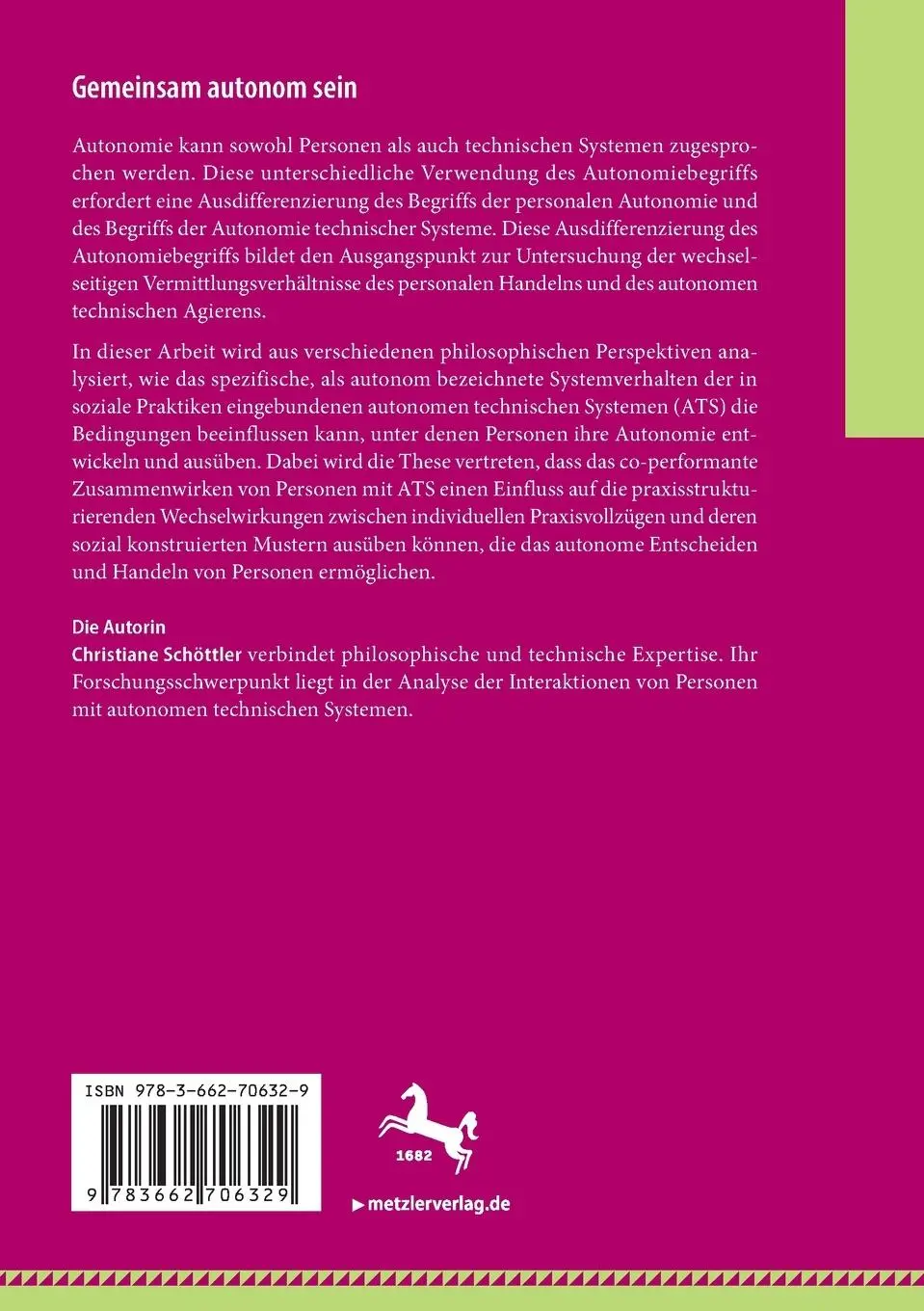 Rückseite: 9783662706329 | Gemeinsam autonom sein | Christiane Schöttler | Taschenbuch | xi