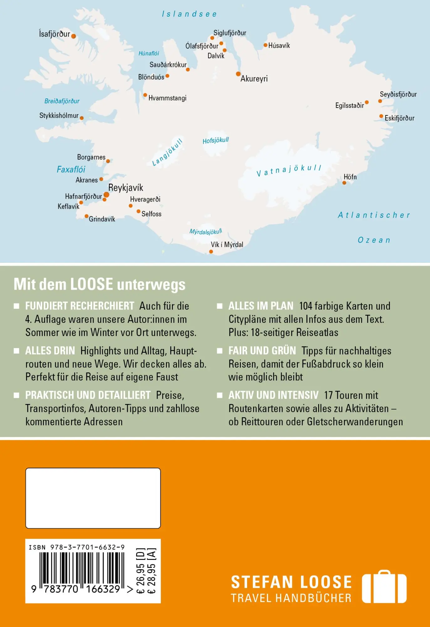 Rückseite: 9783770166329 | Stefan Loose Reiseführer Island | mit Reiseatlas | Michel (u. a.)