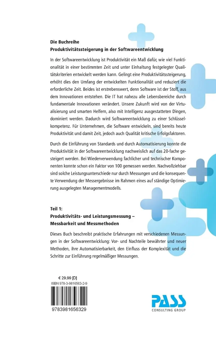 Rückseite: 9783981656329 | Buchreihe: Produktivitätssteigerung in der Softwareentwicklung,...