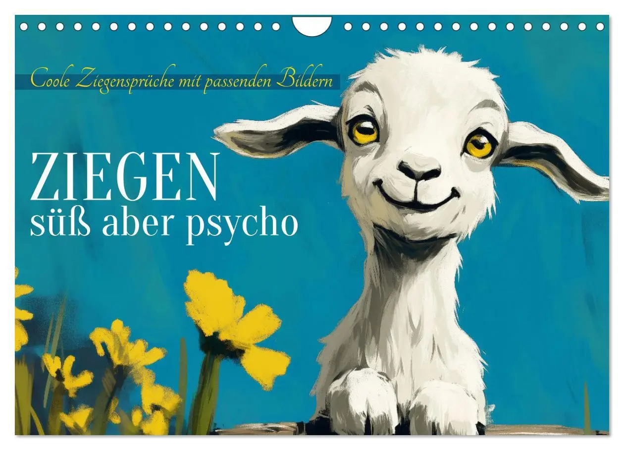 Cover: 9783457316429 | Ziegen, süß aber psycho (Wandkalender 2026 DIN A4 quer), CALVENDO...