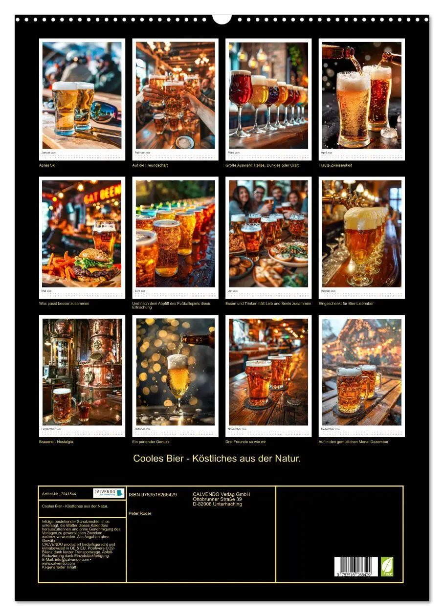 Bild: 9783516266429 | Cooles Bier - Köstliches aus der Natur. (Wandkalender 2026 DIN A2...