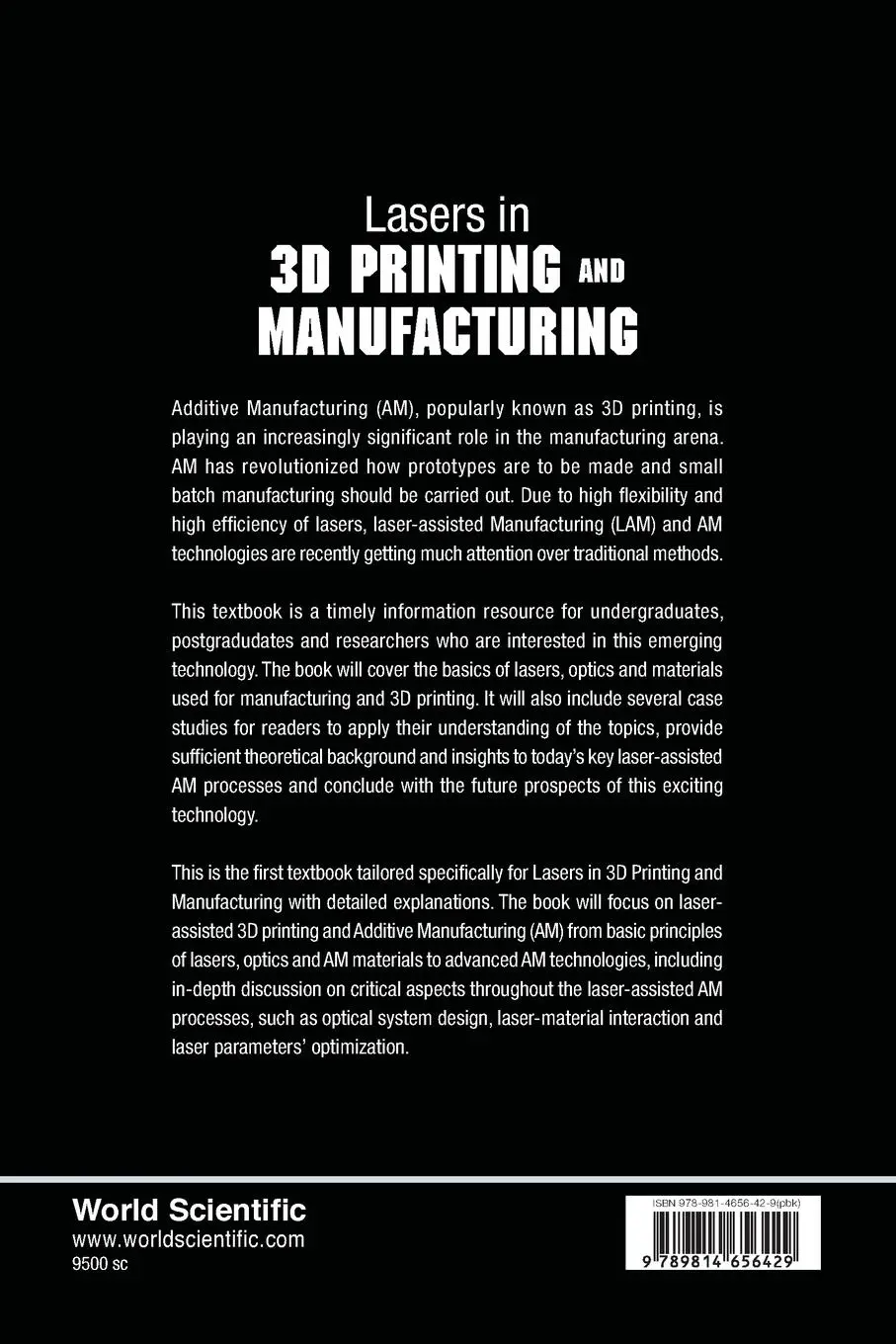 Rückseite: 9789814656429 | LASERS IN 3D PRINTING AND MANUFACTURING | Chua | Taschenbuch | 2016