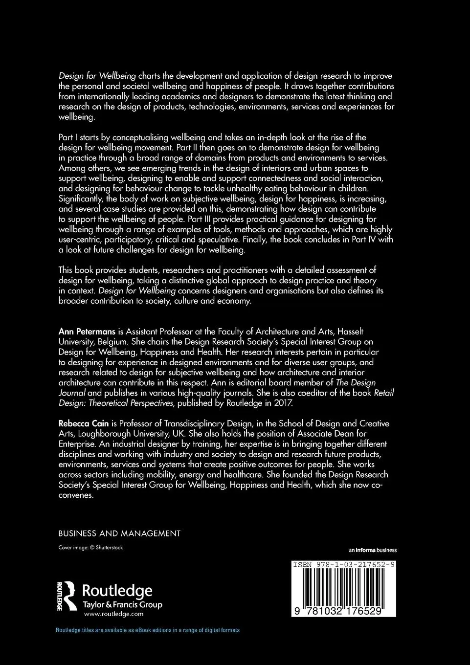 Rückseite: 9781032176529 | Design for Wellbeing | An Applied Approach | Ann Petermans (u. a.)