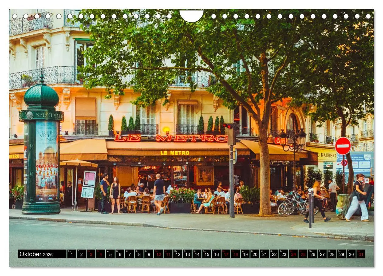 Bild: 9783457856529 | Paris Bistros (Wandkalender 2026 DIN A4 quer), CALVENDO Monatskalender